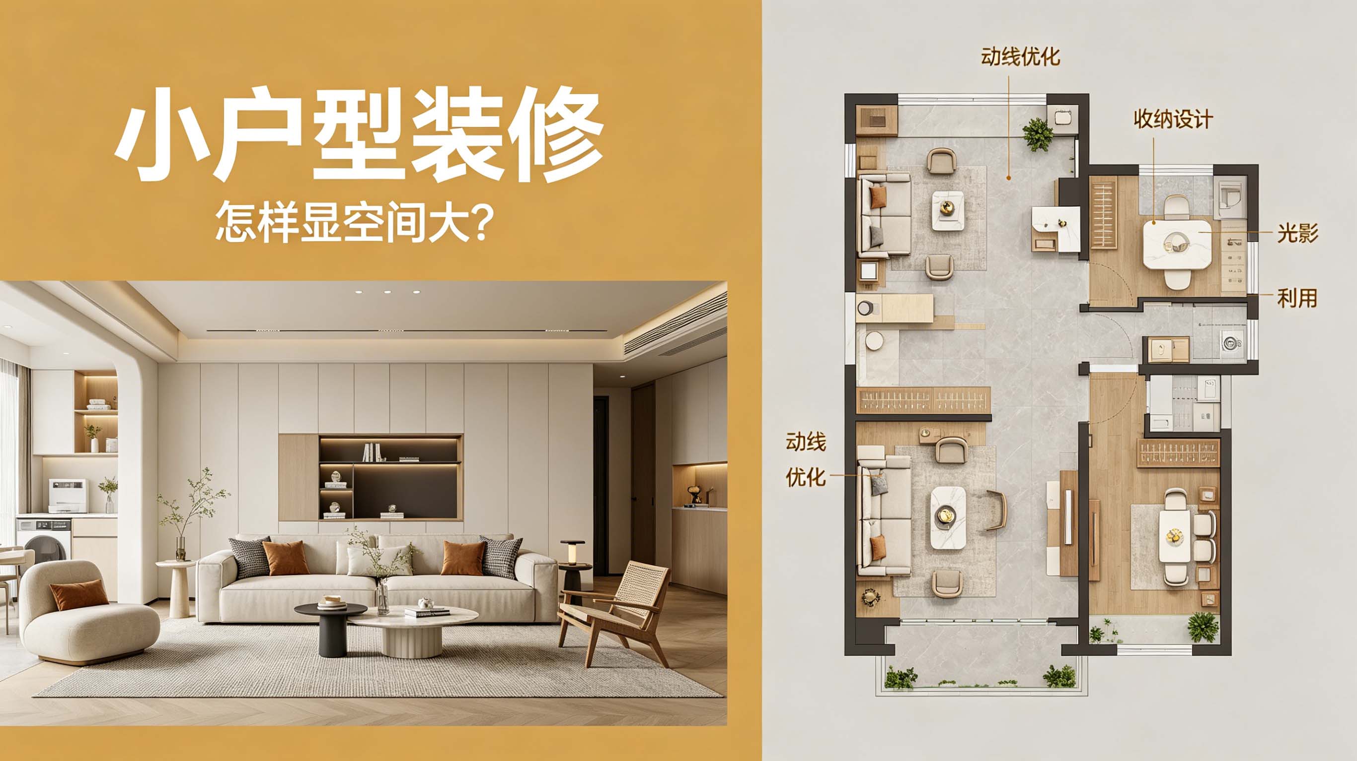 小户型装修，怎样显空间大？